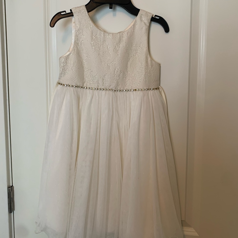 American Princess - Ivory Dress with Rhinestones at the waist.  Beautiful!